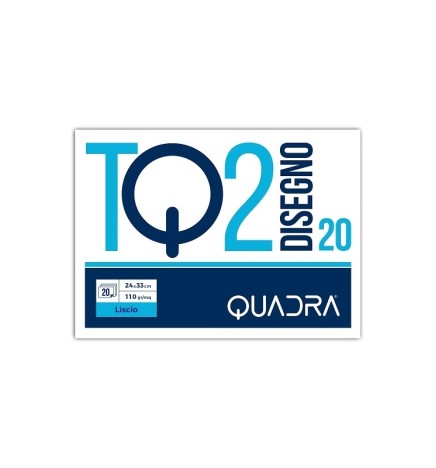 BLOCCO TQ2 24X33 LISCIO 20 fogli   TOP QUALITY