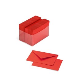 BIGLIETTI E BUSTA ROSSO 9X14 100pz