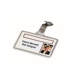 PORTABADGE 9X6 100pz MORBIDO C/CLIP