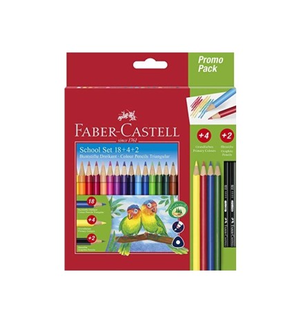 Pastelli triangolare 18+4+2 PromoPack Faber-Castell