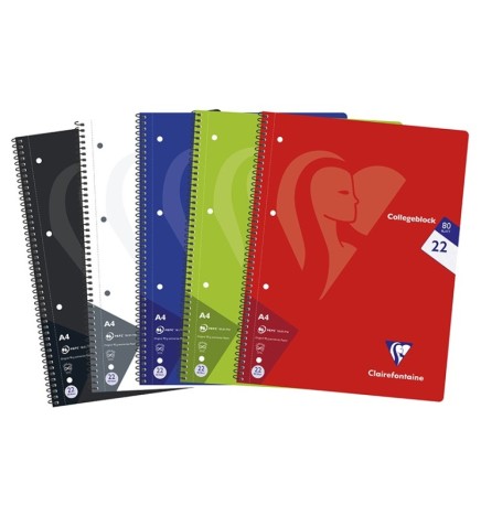 MAXI SPIRALATO C/FORI 80f 90g CLAIREFONTAINE