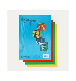 CARTONCINO COLORATO FORTE A4 160G   100F ASSORTITO LE CIRQUE FAVINI