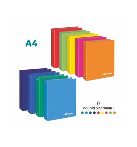 RACCOGLITORE A4 4 ANELLI CXU COLORX