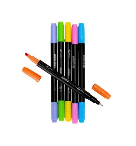 EVIDENZIATORE DUAL TIP 6pz BIC