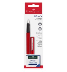 Stilo scolastica rossa+6 cartucce