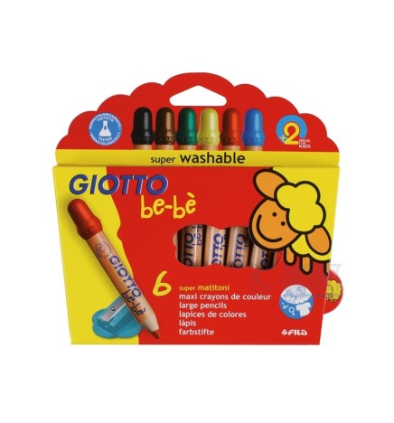 Pastelli Be-bè Super matitoni 6 colori