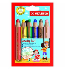 PASTELLI STABILO WOODY 6 COLORI