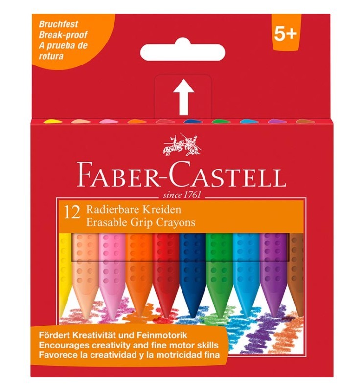 Pastelli a cera Grip 12 colori Faber-Castell