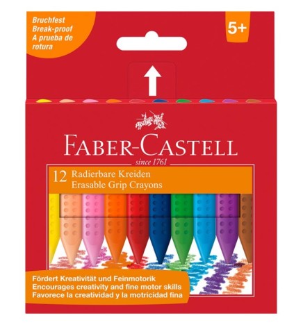 Pastelli a cera Grip 12 colori Faber-Castell