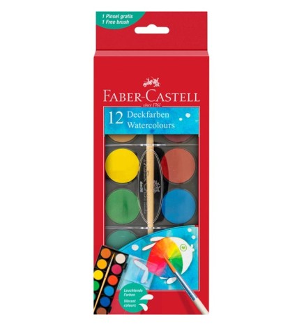 Acquerelli da 12 colori 30mm Faber Castell