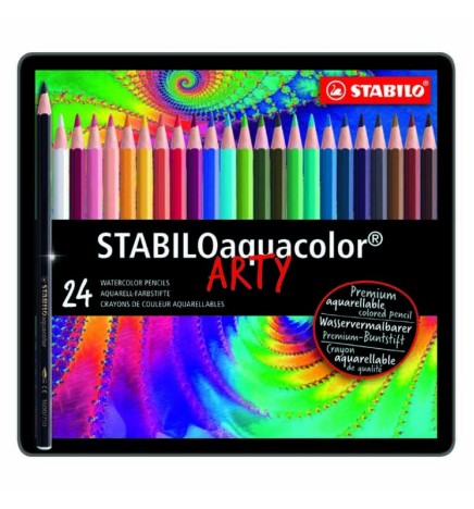 PASTELLI AQUACOLOR PZ.24 METALLO   PASTELLI STABILO