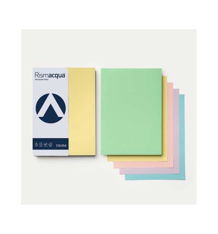 CARTA COLORATA TENUE A4 90G 100F    ASSORTITA RISMACQUA FAVINI