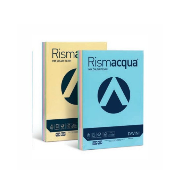 CARTONCINO COLORATO TENUE A3 140G   200F ASSORTITO RISMACQUA FAVINI