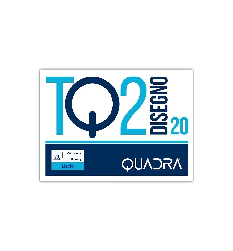BLOCCO TQ2 24X33 LISCIO 20 fogli   TOP QUALITY