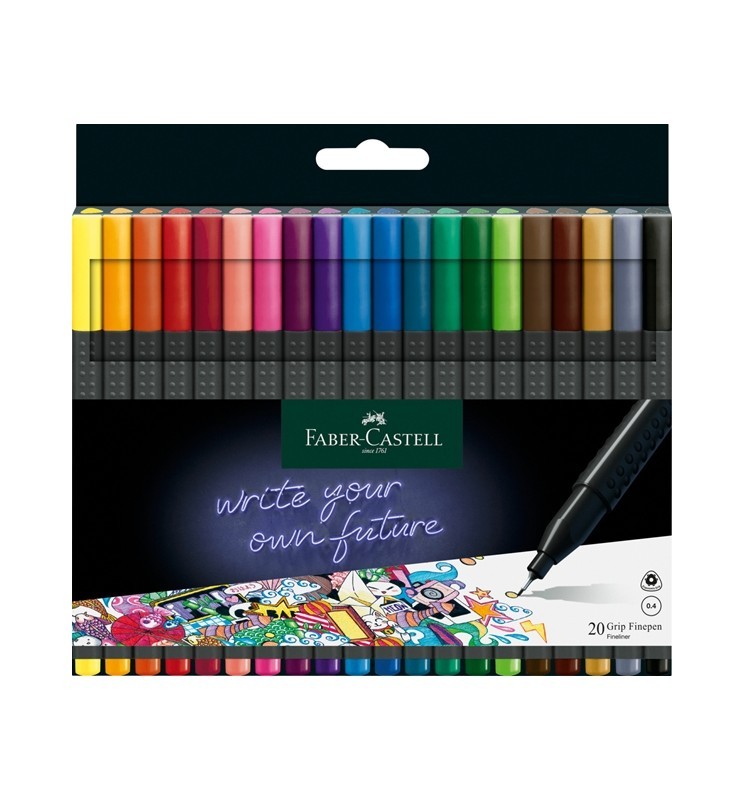 PENNA GRIP FINEPEN 0,4 20 COLORI FABER-CASTELL