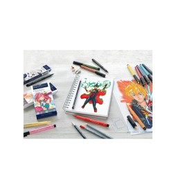 Pitt Artist Pen Manga nero 4pz     nei tratti XS-S-F-B