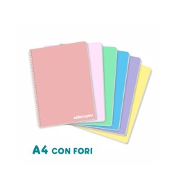 MAXI SPIRALATO PPL C/FORI PASTEL CXU COLORXYOU TOP QUALITY