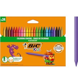 PLASTIDECOR A 24 BIC KIDS          PASTELLI CERA