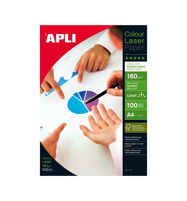 CARTA BIPATINATA LASER A4 210G 100FAPLI