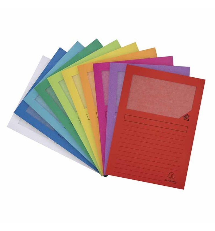 CARTELLA CON FINESTRA A L A4 100pz 22X31 EXACOMPTA