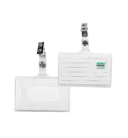 PORTABADGE CON CLIP 90X56 50pz PVC  SEMIRIGIDO