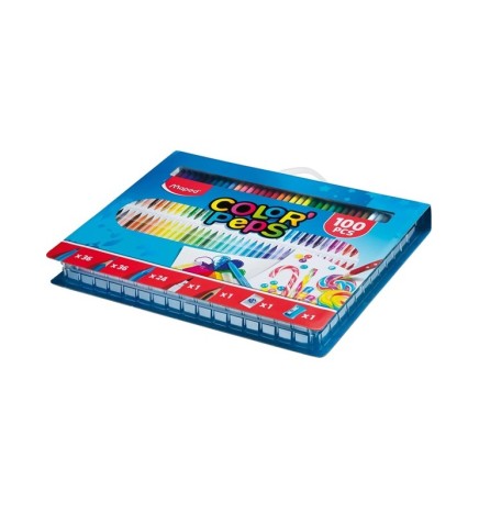 SCATOLA COLORI 100PZ COLOR'PEPS     PASTELLI + PENNARELLI + ACCESSORI