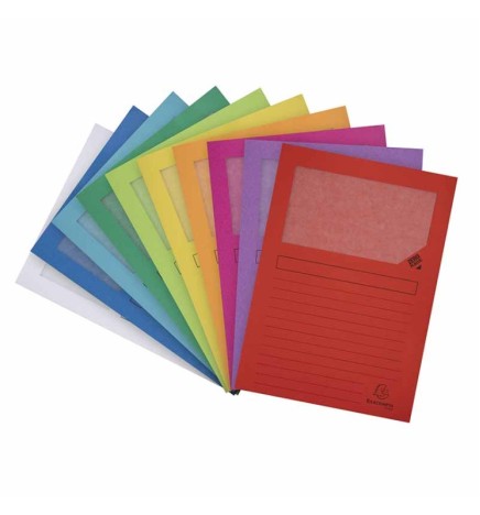 CARTELLA CON FINESTRA A L A4 100pz 22X31 EXACOMPTA