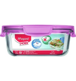 Lunch box concept adult vetro rosa