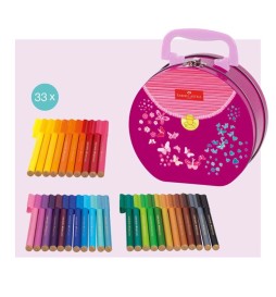 Pennarelli Connector 33pz Borsetta scatola in metallo