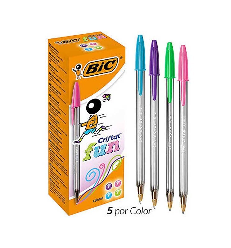 PENNA BIC CRISTAL FUN 1,6 PASTEL   ASSORTITI
