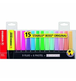 EVIDENZIATORE STABILO BOSS 15pz DESKSET