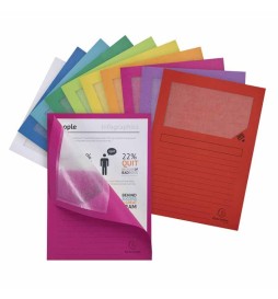 CARTELLA CON FINESTRA A L A4 100pz 22X31 EXACOMPTA