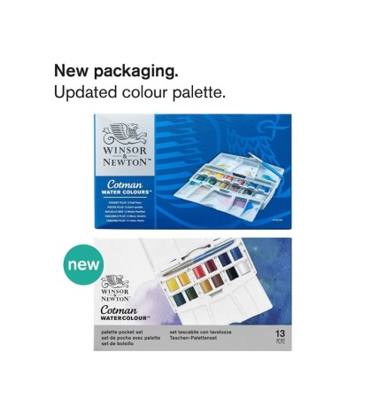 WN COTMAN - SET  POCKET PLUS  12 1/2 GODET, 1 PENNELLO