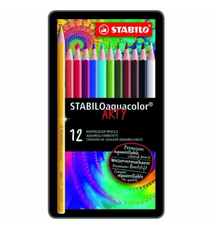 PASTELLI AQUACOLOR PZ.12 METALLO   PASTELLI STABILO