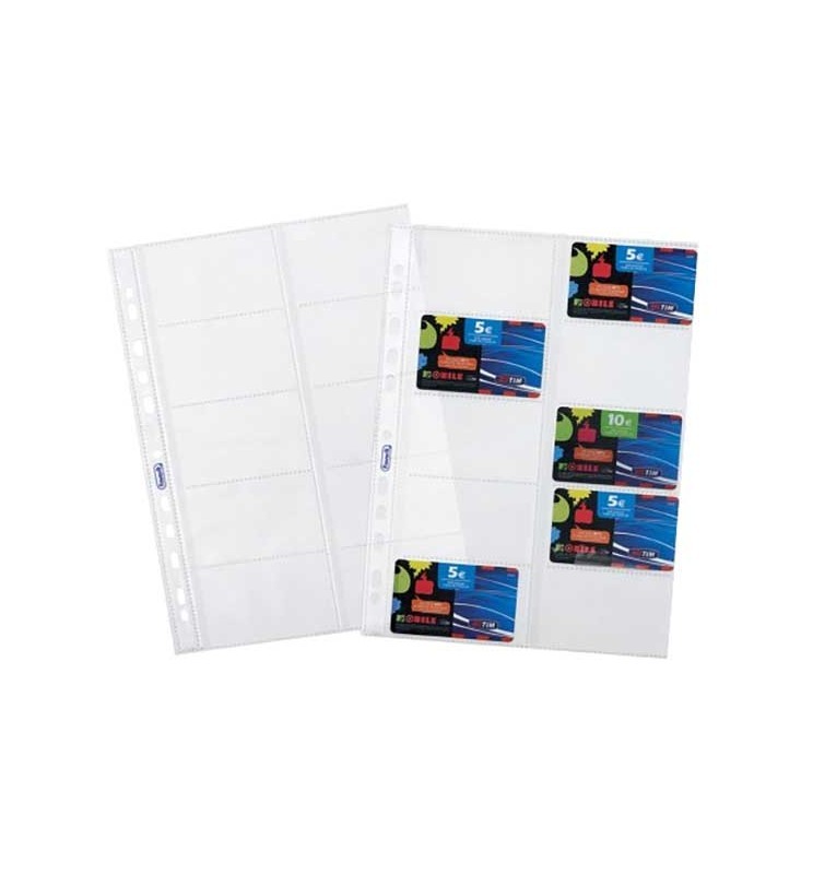 BUSTE FORATE PORTACARDS A4 PZ.10   10 POSTI