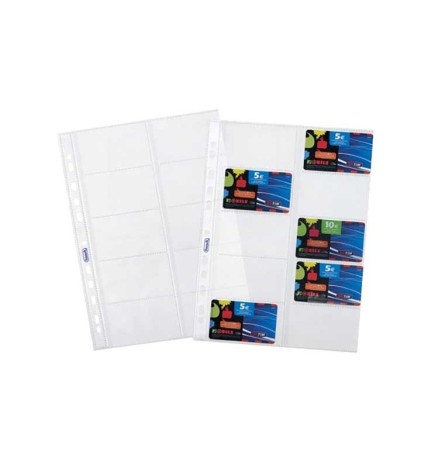 BUSTE FORATE PORTACARDS A4 PZ.10   10 POSTI