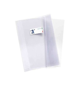 COPRIMAXI CRISTALLO NEUTRO RIPLAST C/TASCA P/NOME -TRASP.140mic LISCIO