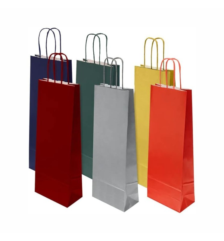 BUSTA MANICO T.UNITA 14X38X9       PER BOTTIGLIE SHOPPER BUSTE REGALO