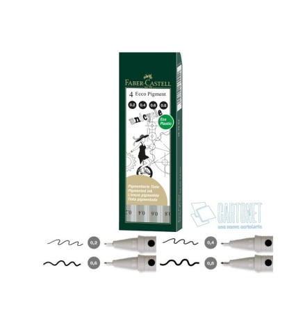 Ecco Pigment nero set 4pz          0.2-0.4-0.6-0.8